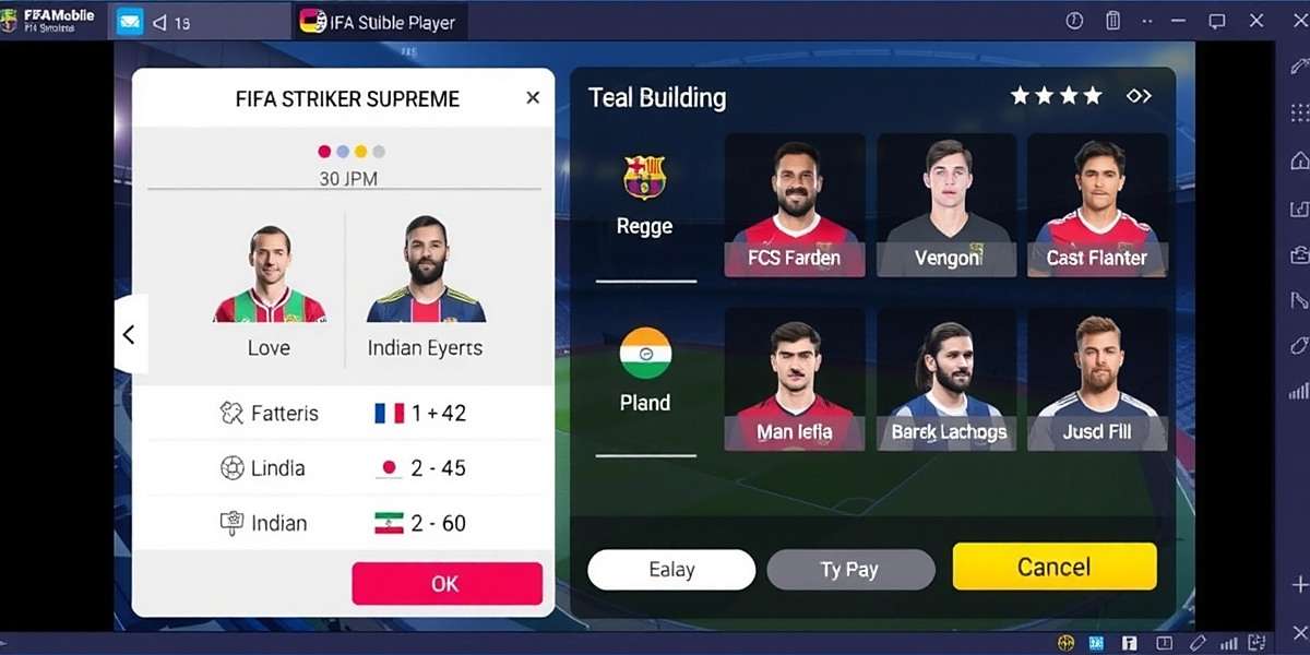 Team Building in FIFA Mobile Striker Supreme FIFA Mobile Striker Supreme team building interface with Indian players